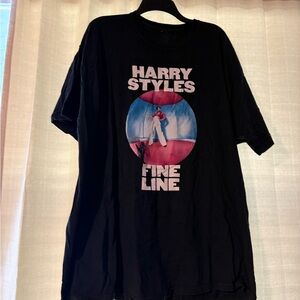 Black Graphic T-Shirt with Harry Styles Design
